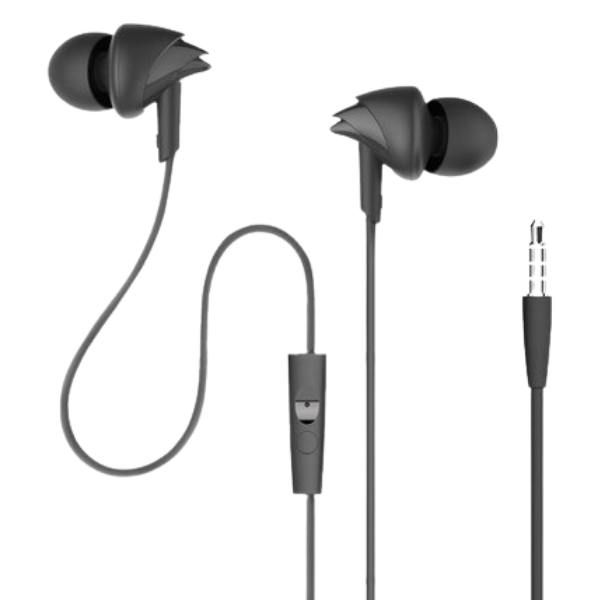 boAt In Ear Wired Earphones with Mic BassHeads 110 Black