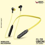 Ubon CL-116 Neckband Bluetooth Headset (Yellow, In the Ear)